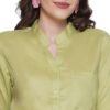 Women's Rayon 3/4th Sleeve Solid Casual Shirt