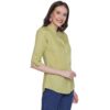 Women's Rayon 3/4th Sleeve Solid Casual Shirt