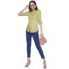 Women's Rayon 3/4th Sleeve Solid Casual Shirt