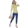 Women's Rayon 3/4th Sleeve Solid Casual Shirt