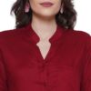 Women's Rayon 3/4th Sleeve Solid Casual Shirt