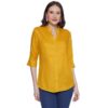Women's Rayon 3/4th Sleeve Solid Casual Shirt