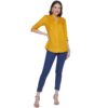 Women's Rayon 3/4th Sleeve Solid Casual Shirt