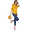 Women's Rayon 3/4th Sleeve Solid Casual Shirt