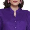 Women's Rayon 3/4th Sleeve Solid Casual Shirt