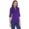 Women's Rayon 3/4th Sleeve Solid Casual Shirt
