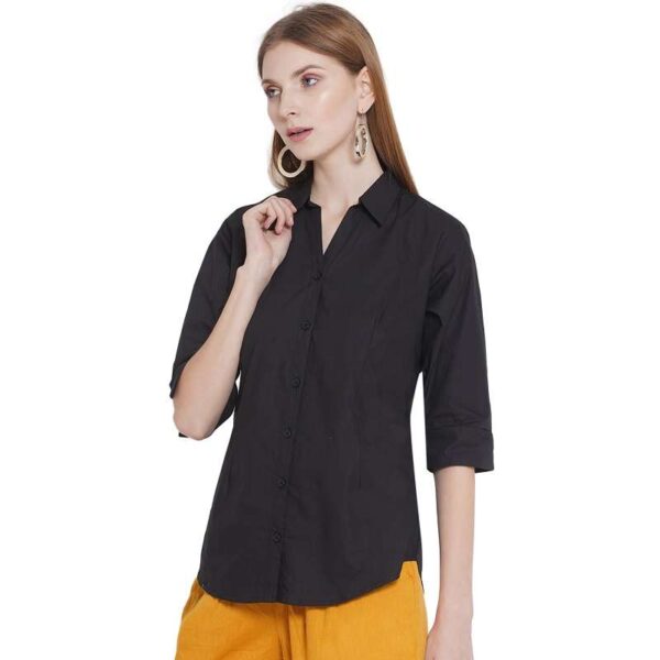 Women Regular Fit Solid Formal Shirt