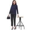 Women’s 100% Cotton Full Sleeve Spread Collar Solid Formal Shirt