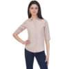 Regular Fit Solid 3/4 Formal Shirt For Women