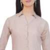 Regular Fit Solid 3/4 Formal Shirt For Women