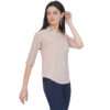 Regular Fit Solid 3/4 Formal Shirt For Women