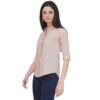 Regular Fit Solid 3/4 Formal Shirt For Women